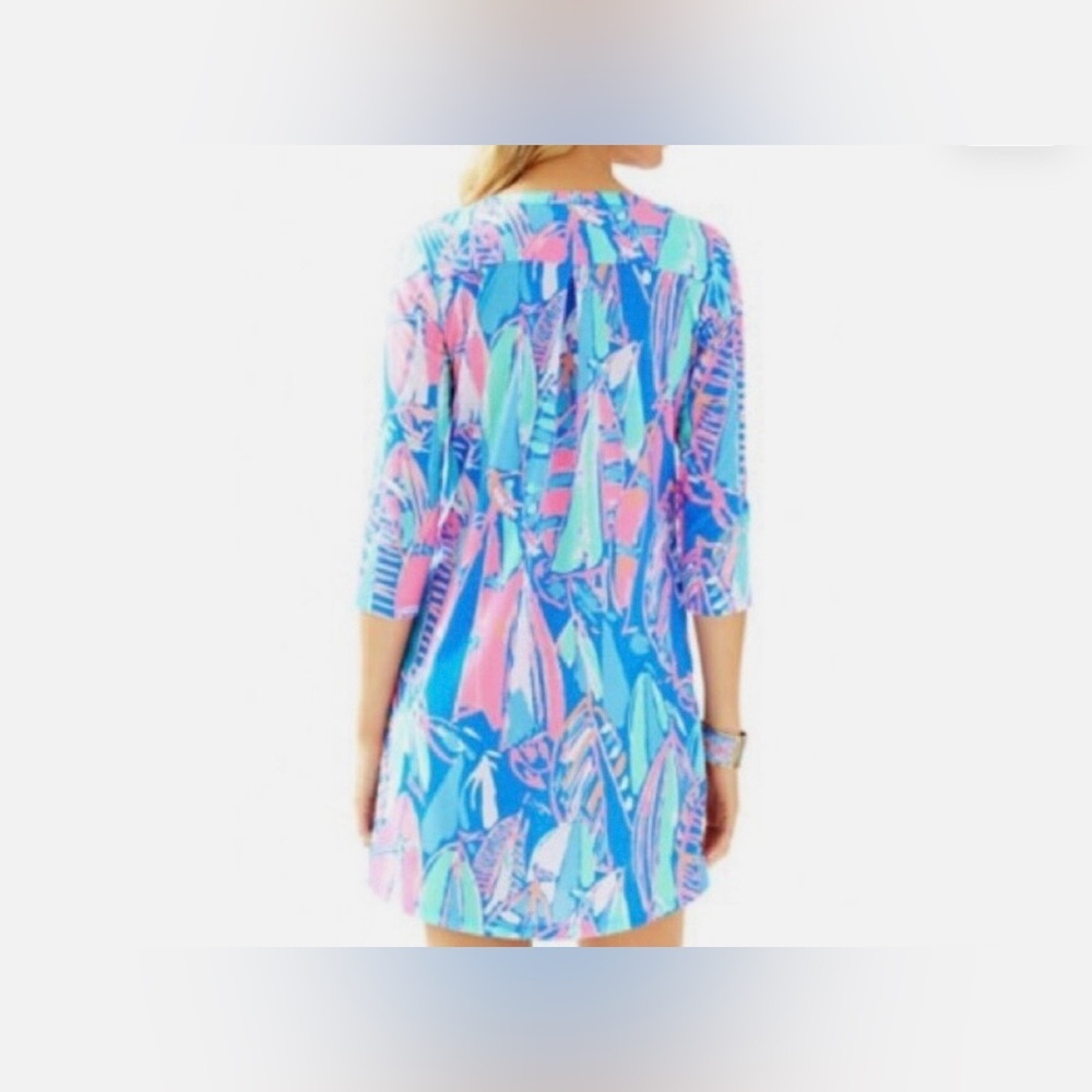 NWOT Lilly Pulitzer Ali Dress XXS Out to Sea Nautical Shift Sailboat Pima Cotton - Picture 6 of 7